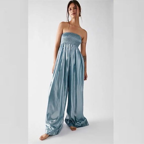 New Free People Julie Metallic Jumpsuit - Picture 6 of 8